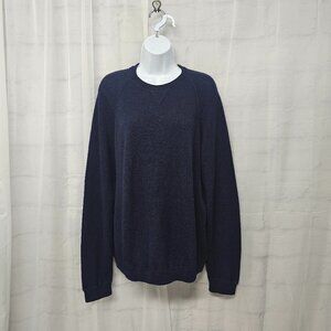Khakis Baby Alpaca Crewneck Sweater Navy Blue Preppy Classic Unisex XL